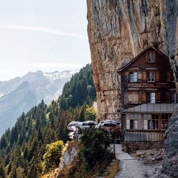 Cliff Restaurant Aescher Guesthouse Switzerland