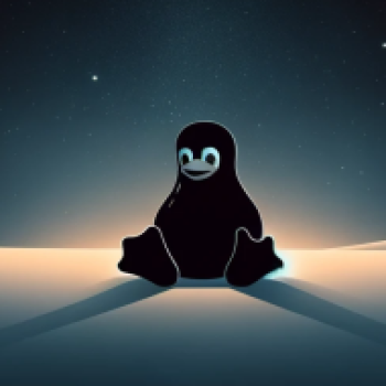 Lonely Tux at night