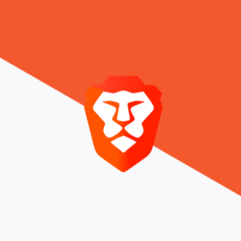 Lion Only - Brave Desktop Wallpaper - White and Orange