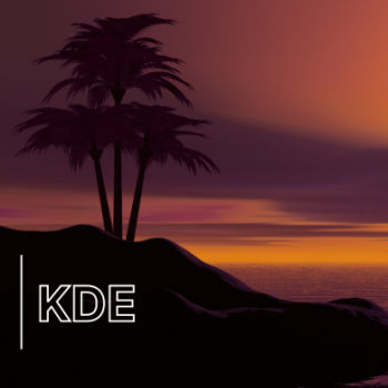 3 backgrounds - KDE Plasma - Sunset on the beach