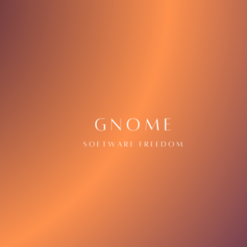 Gnome - Software Freedom - Orange background