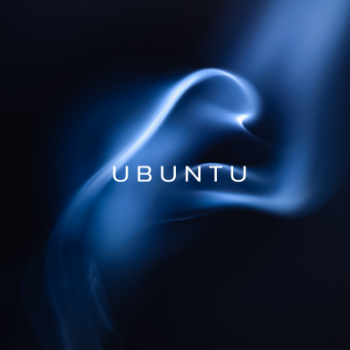 Ubuntu - Blue light on black background