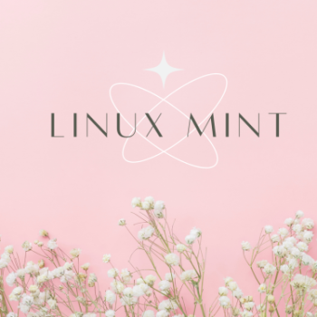Linux Mint - Floral and light pink wallpaper