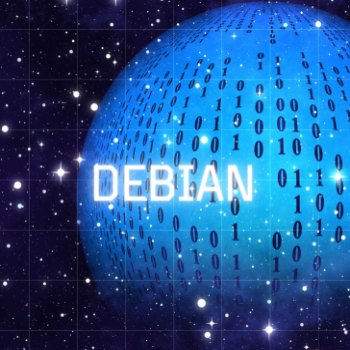 Debian - Digital binary globe