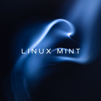 Linux Mint - Blue light on dark background