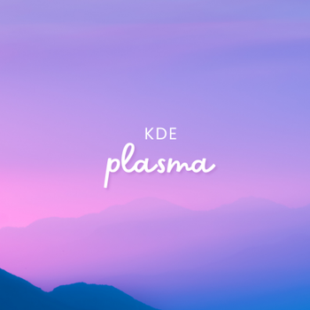 KDE plasma - Pink and blue sky background
