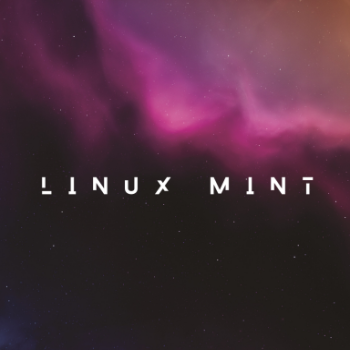 Linux Mint - Violet galaxy background