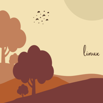 Linux - Flat brown tones landscape
