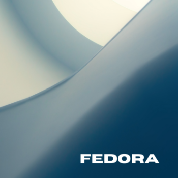 Fedora abstract blue background
