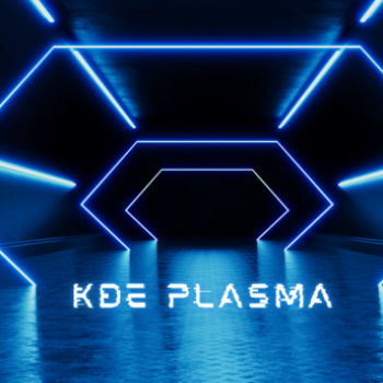 Kde Plasma - Neon blue dark tunnel