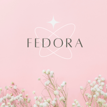 Fedora - Floral and light pink wallpaper