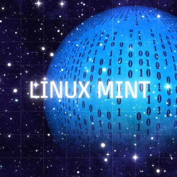 Linux Mint - Digital binary globe