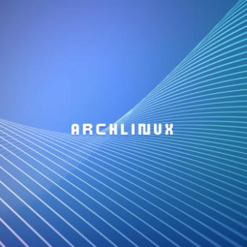 ArchLinux - Blue wavy lines