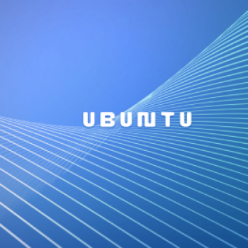 Ubuntu - Blue wavy lines background