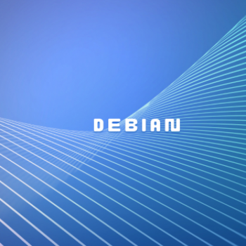 Debian - Blue wavy lines background