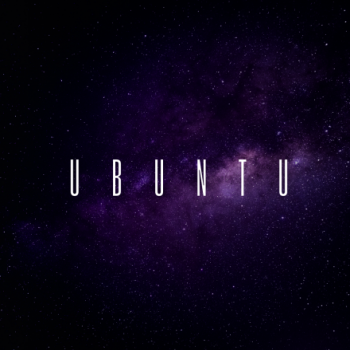 Ubuntu - Galaxy on background