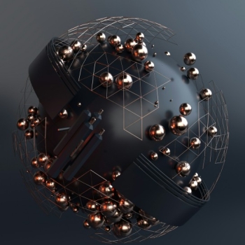 Black and silver round ball