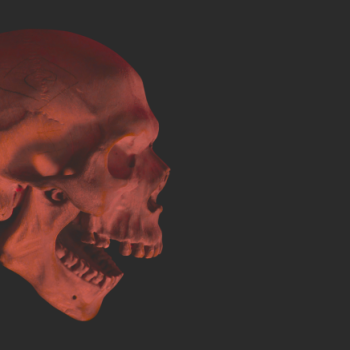 Two skulls laughing