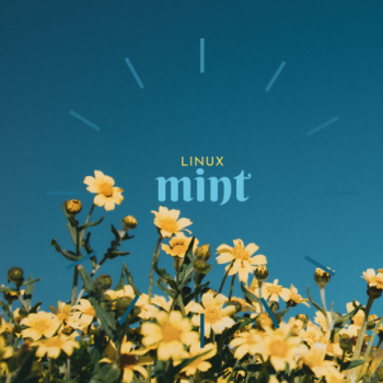 Linux Mint - Yellow flowers on blue sky