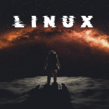 Linux - Astronaut looking to the vast universe