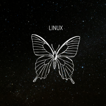 Linux - Butterfly on black background