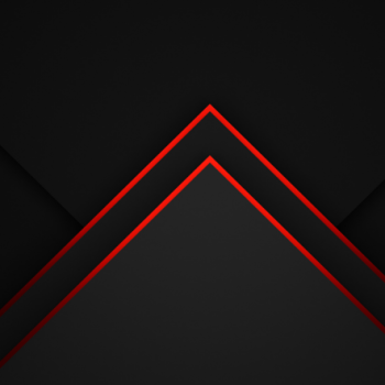 Linux - Red triangle on black background