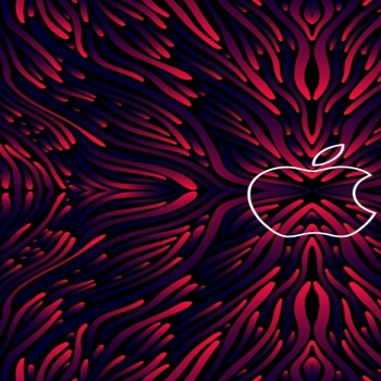 WWDC 2023 Event Apple Symmetry Red Logo 5K