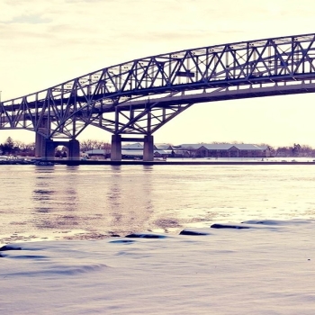 winter bridges-city architectural landscape HD..