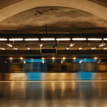 City Subway Transportation Buildings Stockholm..