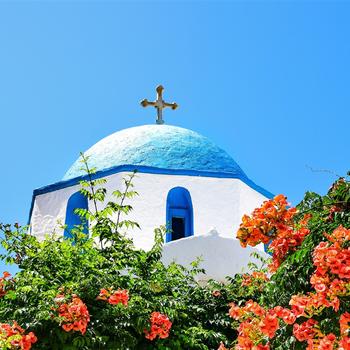 Gardens Buildings Santorini Paros Greece 5K