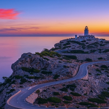 Light Tower Coast Road Sunset Cape Formentor S..