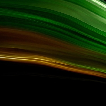 Green Glare Ribbon Gradient Abstract Art 5K