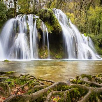 Water Falls on Brown Rocks Full HD