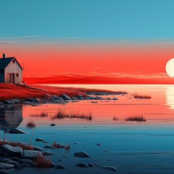 Digital art isolate house