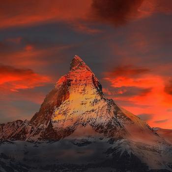 mountain sunset view wallpaper