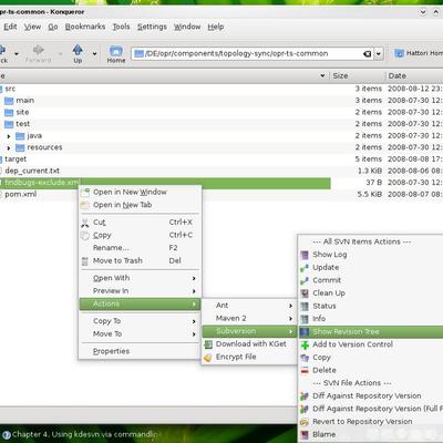 Subversion Service Menus - KDE Store