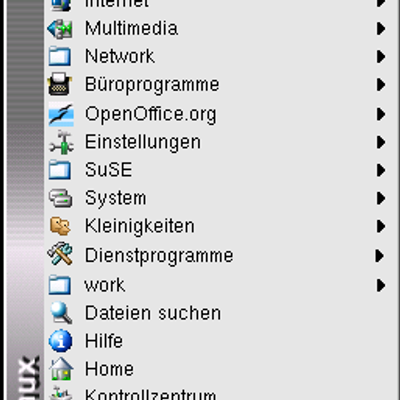 SuSE sidebar (plus template) for K-Menu - KDE Store