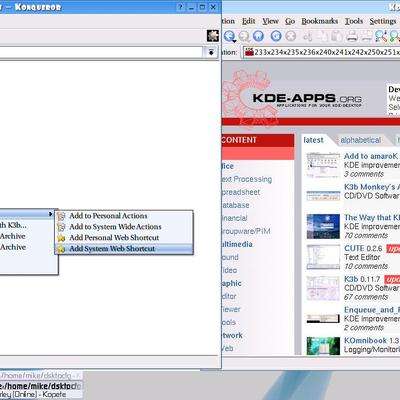 Add Action Service Menu - KDE Store