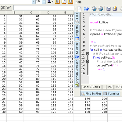 KOffice python module - KDE Store