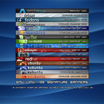 GNU/Linux OS Signature Banners - KDE Store