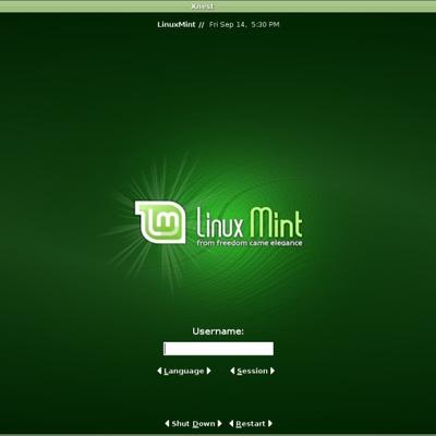 Mint-Green GDM Theme - KDE Store