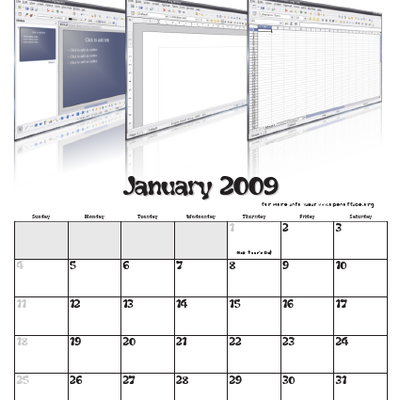 A4 Open Source Calendar for 2009 - OpenDesktop.org