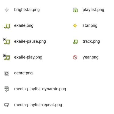 gnome git icons for Exaile (0.2 and 0.3) - KDE Store
