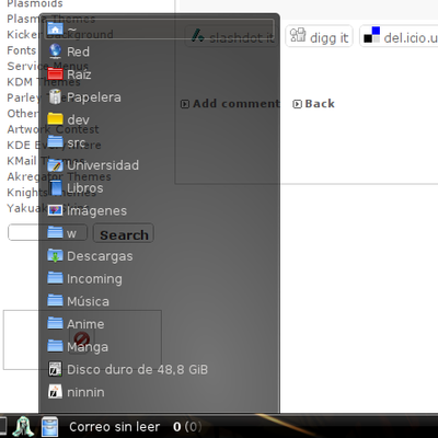 Places menu - KDE Store