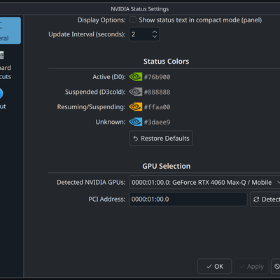 NVIDIA Status - KDE Store