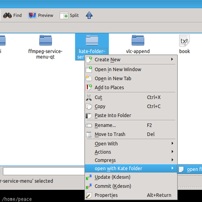 kate folder service menu - KDE Store
