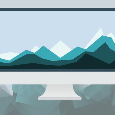 Flat Vector Mountain Wallpaper - KDE Store