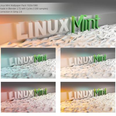 Linux Mint Low Poly Pack 1920x1080 - KDE Store