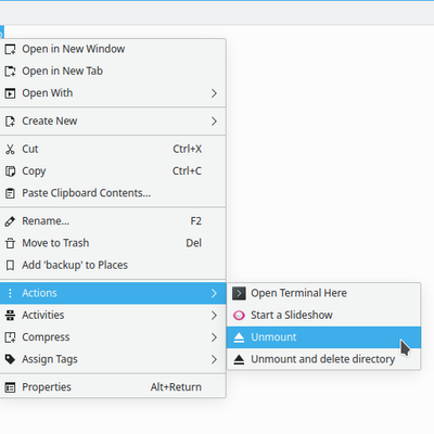 Directory unmounter - KDE Store
