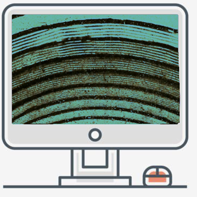 Blue curved stripes - KDE Store